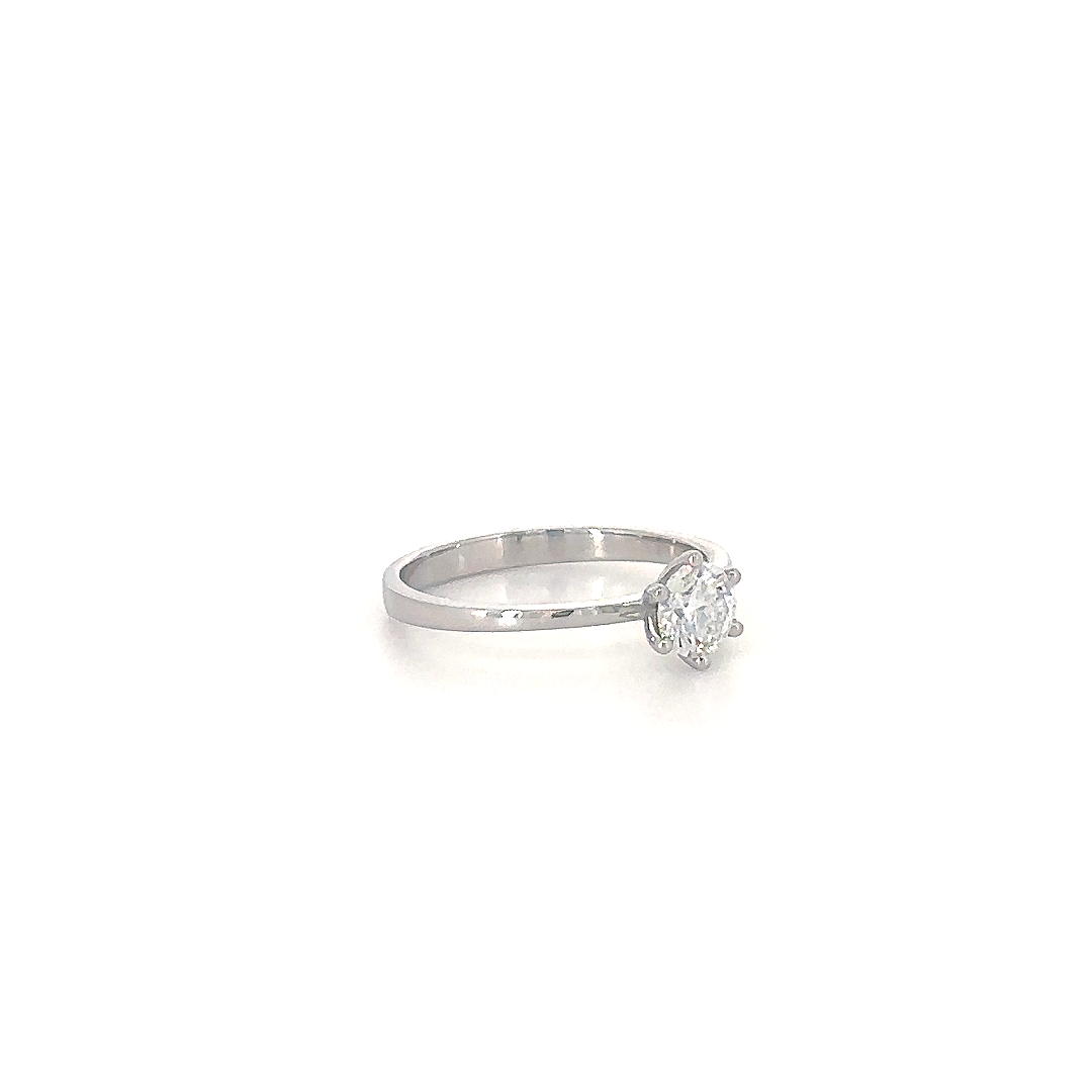 Silver Classic Solitaire Ring