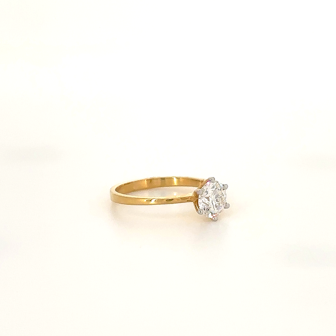 Gold Solitaire Ring (Classic Setting)