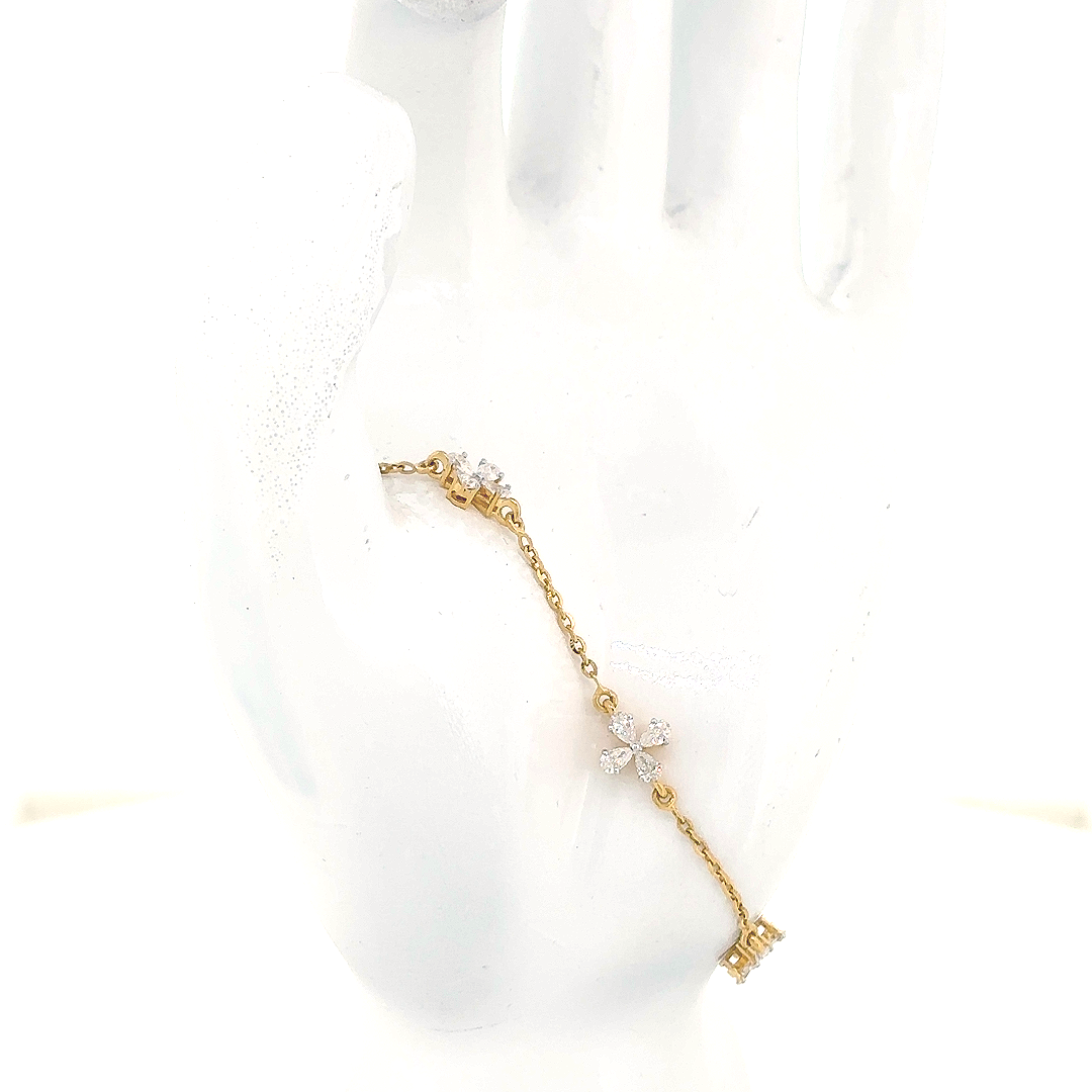 Gold-Tone Hand Harness / Bracelet with Chain