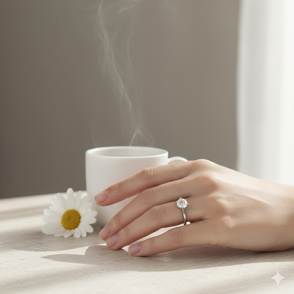 Silver Petite Stone Ring