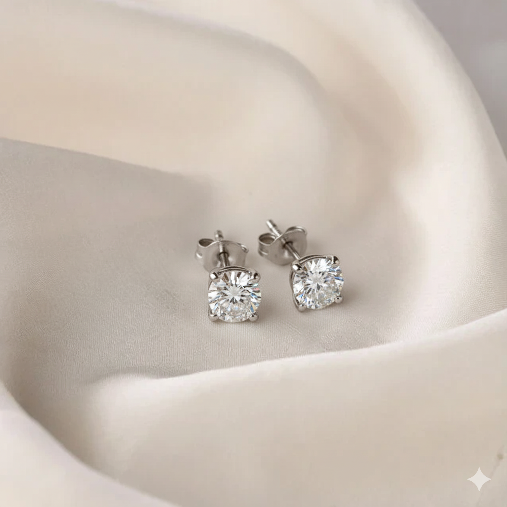 Silver Classic Stud Earrings