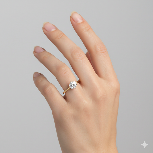 Gold Solitaire Ring (Classic Setting)