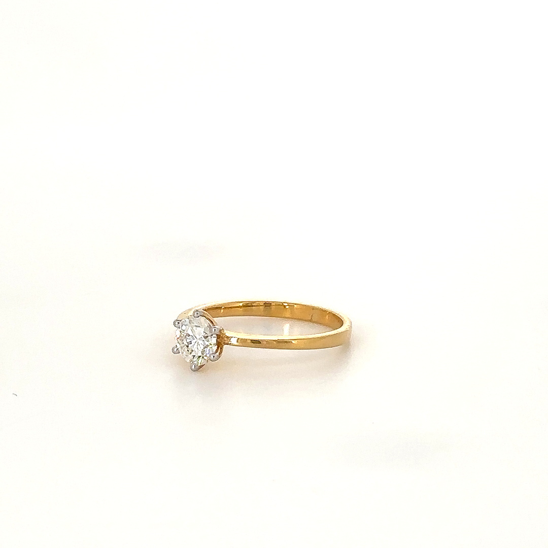 Gold Petite Solitaire Ring