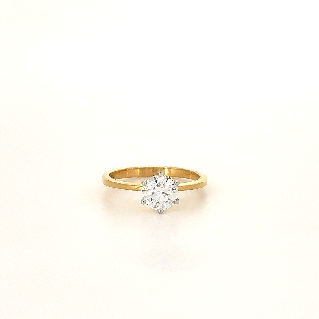 Gold Solitaire Ring (Classic Setting)