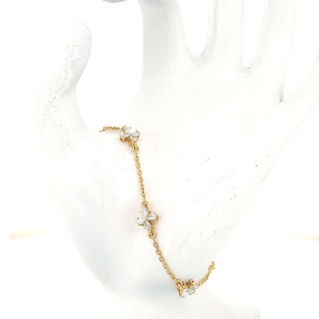 Gold-Tone Hand Harness / Bracelet with Chain