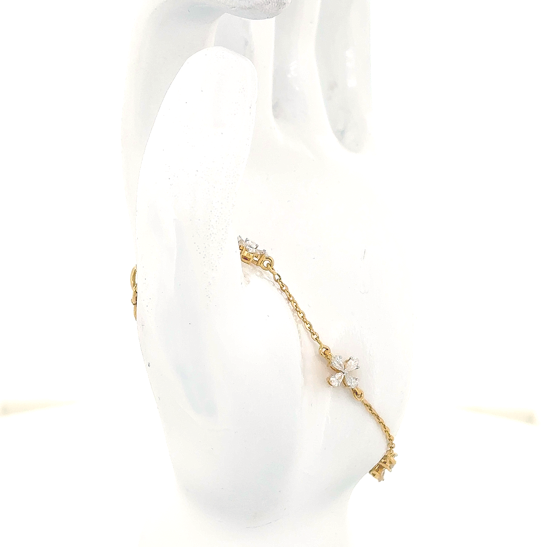 Gold-Tone Hand Harness / Bracelet with Chain