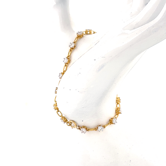Gold Charm Link Bracelet
