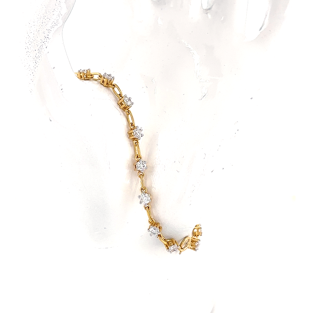 Gold Charm Link Bracelet