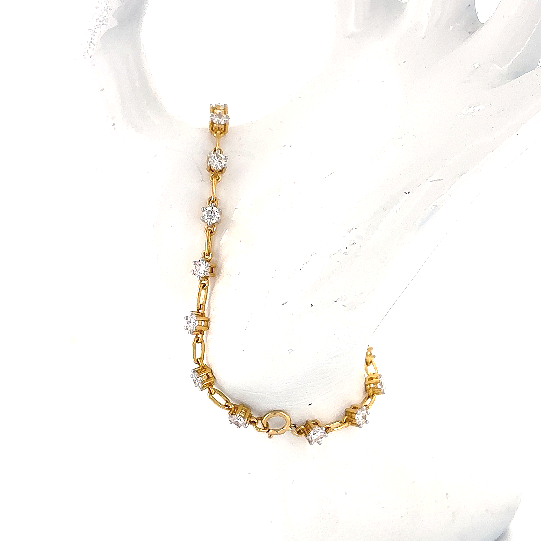 Gold Charm Link Bracelet