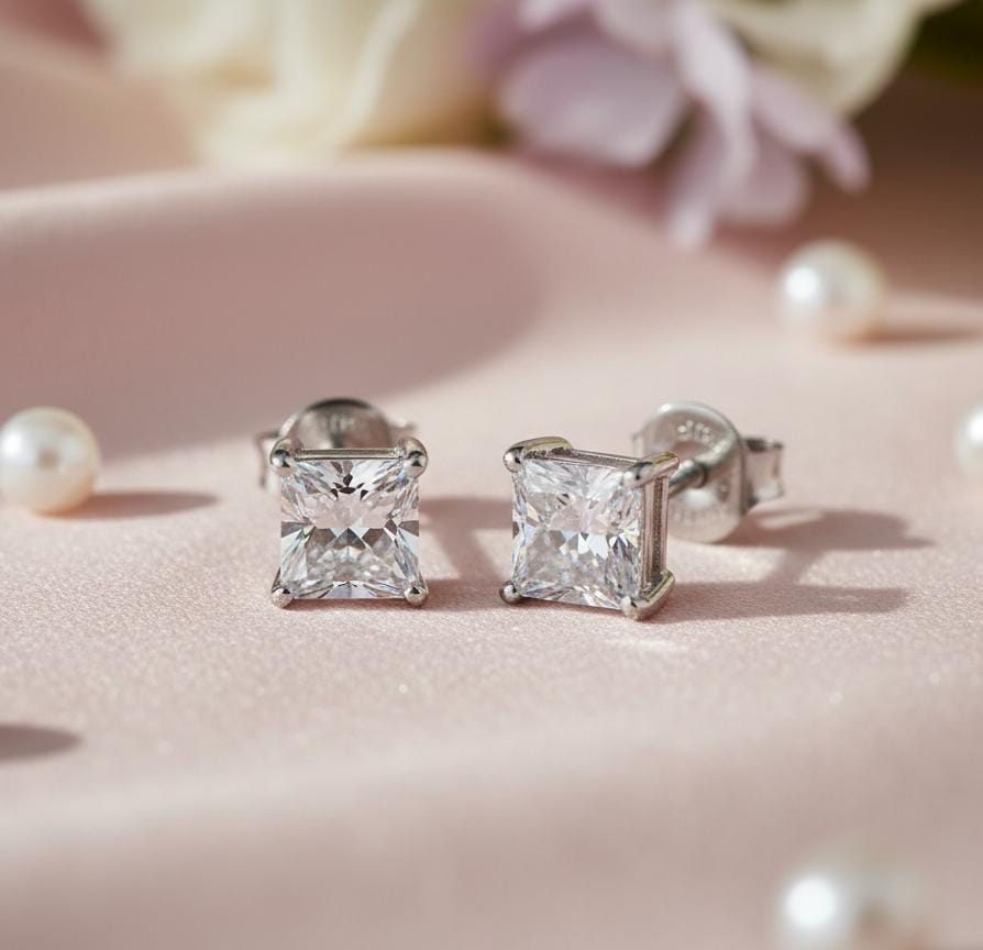 Silver Minimal Stud Earrings