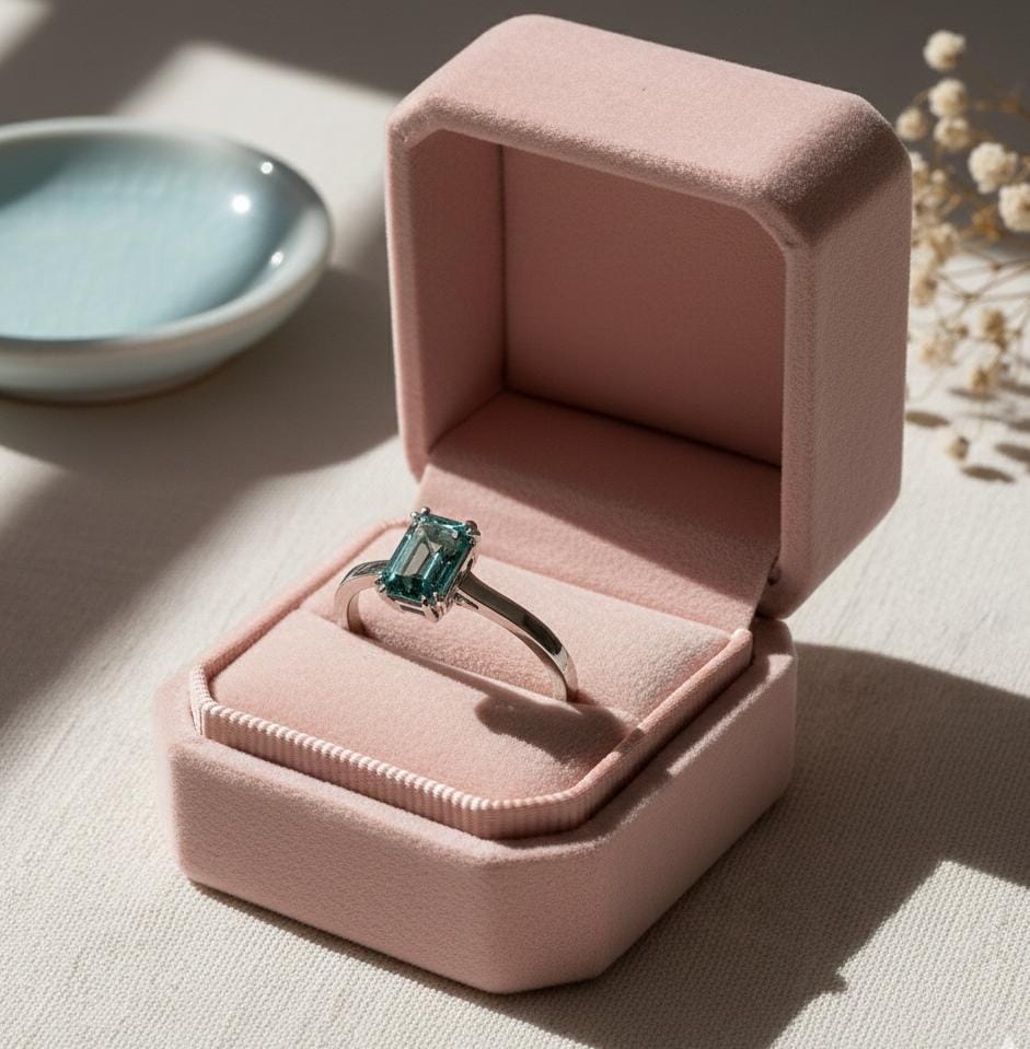 Silver Minimal Solitaire Ring