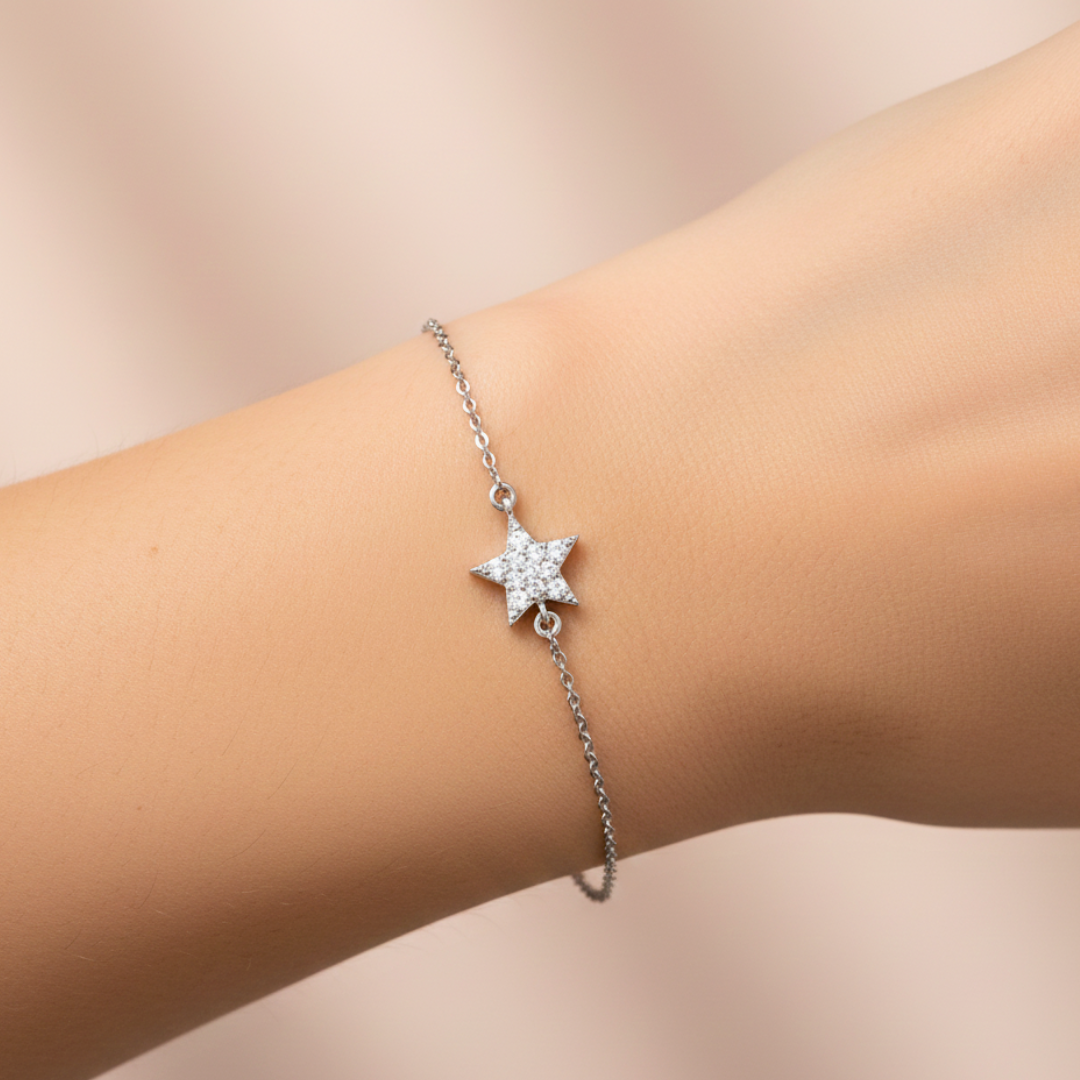 Silver Minimal Charm Bracelet