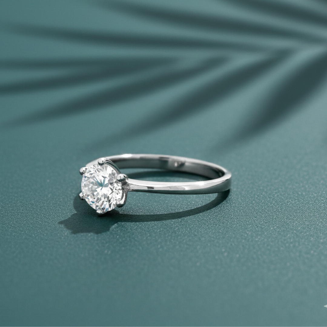 Silver Diamond Accent Ring